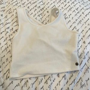 roxy’s cropped tank top white